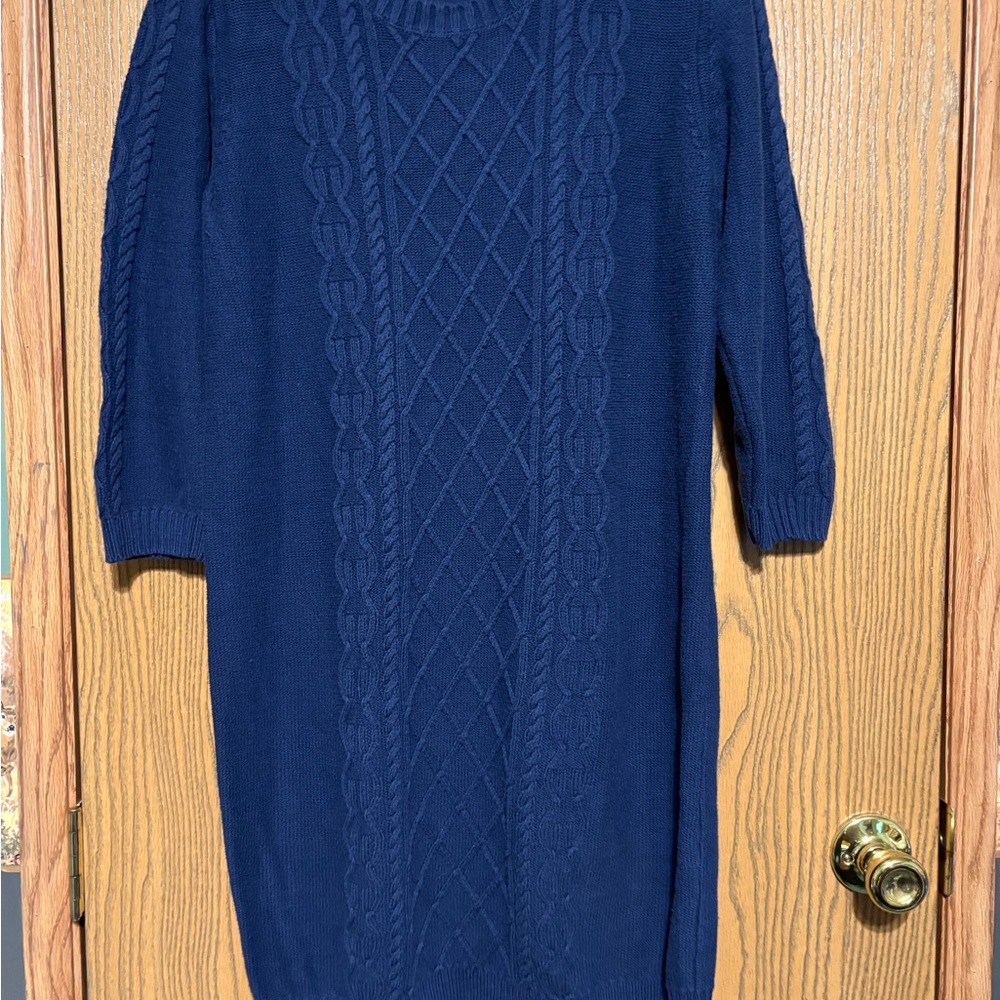 Old Navy Dark Blue Cable Knit Sweater